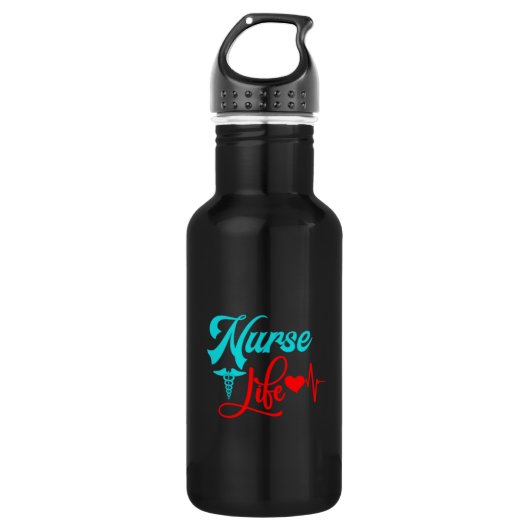 Krankengeschenke Krankenversicherung Edelstahlflasche (Vorderseite)