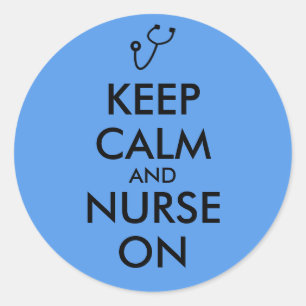 Krankengeschenke Stethoscope Behielt Ruhe und Kran Runder Aufkleber