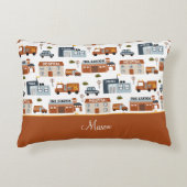 Krankenhaus, Feuer, Polizeistadtmuster für Kinder Dekokissen (Vorderseite)