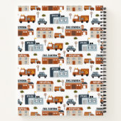 Krankenhaus, Feuer, Polizeistadtmuster für Kinder Notizblock (Rückseite)