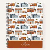 Krankenhaus, Feuer, Polizeistadtmuster für Kinder Notizblock (Vorderseite)