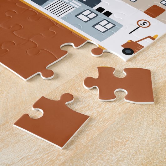 Krankenhaus, Feuer, Polizeistadtmuster für Kinder Puzzle (Seite)