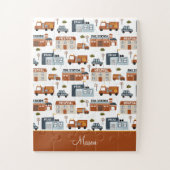 Krankenhaus, Feuer, Polizeistadtmuster für Kinder Puzzle (Vertikal)