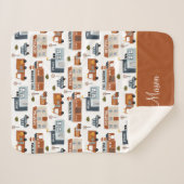 Krankenhaus, Feuer, Polizeistadtmuster für Kinder Sherpadecke (Vorderseite (Horizontal))