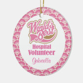 Krankenhaus-freiwillige personalisierte Verzierung Keramik Ornament (Links)