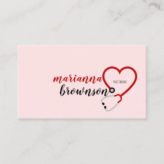 Krankenhaus für Ärzte in Rosa Visitenkarte (Vorderseite)