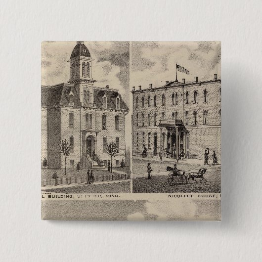 Krankenhaus Insane, Gebäude der öffentlichen Schul Button (Vorderseite)