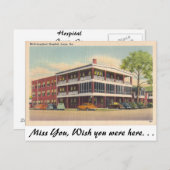 Krankenhaus, Jesup, Georgien Postkarte (Vorne/Hinten)