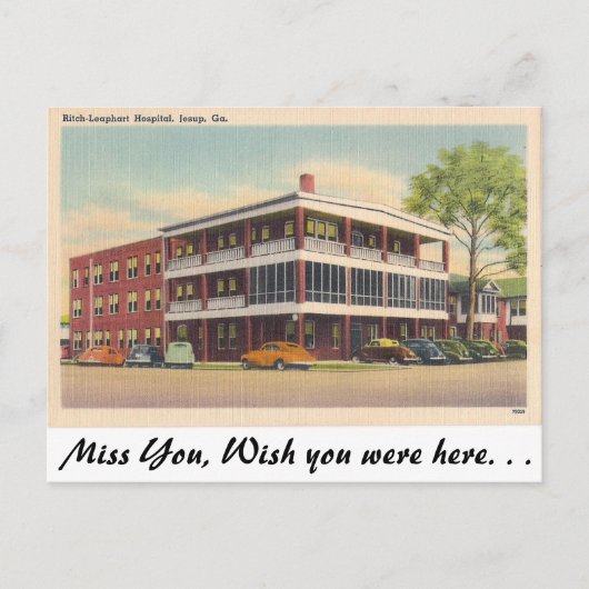 Krankenhaus, Jesup, Georgien Postkarte (Vorderseite)