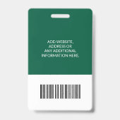 Krankenhaus Klinik Arzt Mitarbeiter Bar Code ID Ausweis (Rückseite)