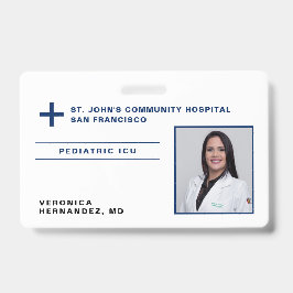Krankenhaus Marineblau Arzt Logo Fotoausweis Ausweis