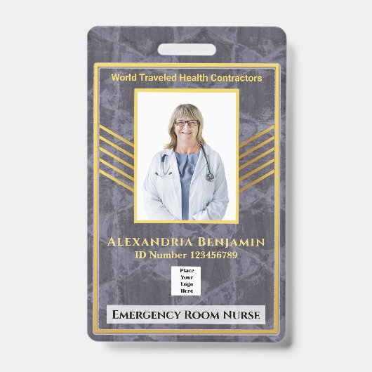 Krankenhaus Medical Emergency Nurse RN Employee Fo Ausweis (Vorderseite)