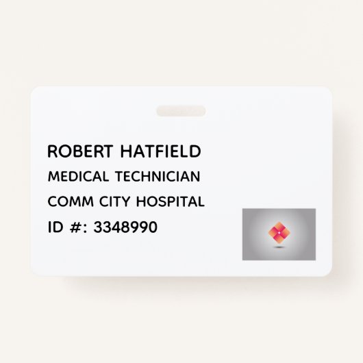 Krankenhaus Medizinisches Abzeichen Ausweis (Vorderseite)