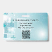 Krankenhaus-Mitarbeiter-Ausweis mit Foto Ausweis (Rückseite)