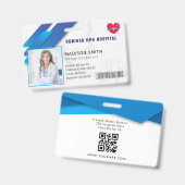 Krankenhaus-Mitarbeiter-Fotoausweis Ausweis (Vorder- & Rückseite)