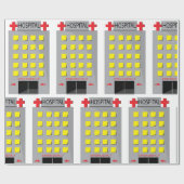 Krankenhaus Notfall Eingang Geschenkpapier (Flach)