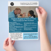 Krankenhaus- oder Klinikmarketing Flyer (Hand)