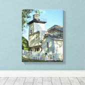 Krankenhaus Point Lighthouse, MA Wrapped Canvas Leinwanddruck (Insitu (Holzboden))