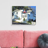 Krankenhaus Point Lighthouse, MA Wrapped Canvas Leinwanddruck (Insitu (Wohnzimmer))