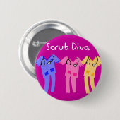 Krankenhaus scheuert Träger-Geschenke Button (Vorne & Hinten)