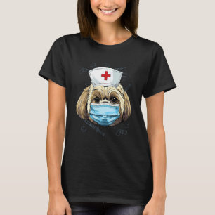 Krankenhaus Shih Tzu ER Nurse LPN RN Nurlife Puppy T-Shirt