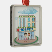 Krankenhaus Silbernes Ornament (Rechts)