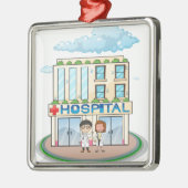 Krankenhaus Silbernes Ornament (Links)