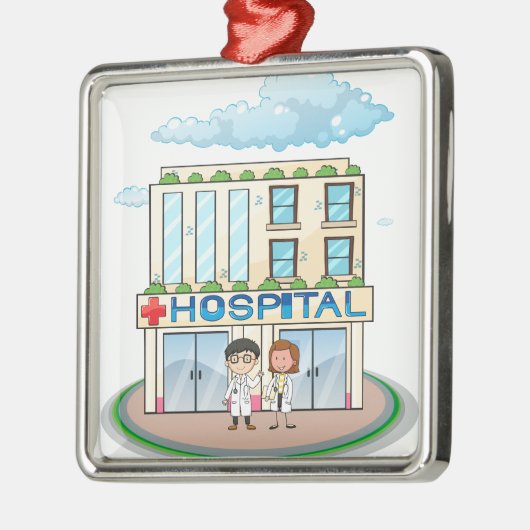Krankenhaus Silbernes Ornament (Links)