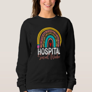 Krankenhaus-Sozialarbeiter Leopard Rainbow Healthc Sweatshirt