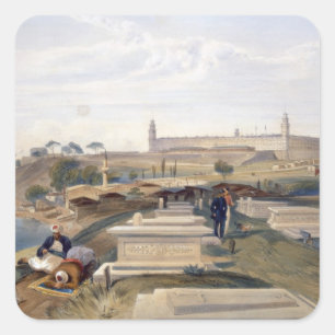 Krankenhaus und Friedhof, Scutari, Platte von "The Quadratischer Aufkleber