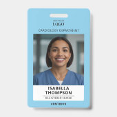Krankenhausangestellte Ärztin Sky Blue Foto Id Ausweis (Vorderseite)