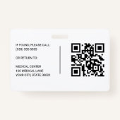 Krankenhausärztliche Mitarbeiter-ID - Registered N Ausweis (Rückseite)