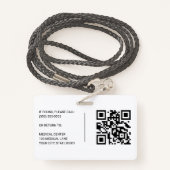 Krankenhausärztliche Mitarbeiter-ID - Registered N Ausweis (Rückseite mit Schlüsselband)