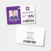 Krankenhausärztlicher Mitarbeiter Registered Nurse Ausweis (Vorder- & Rückseite)