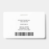 Krankenhausärztlicher Mitarbeiter Registered Nurse Ausweis (Rückseite)