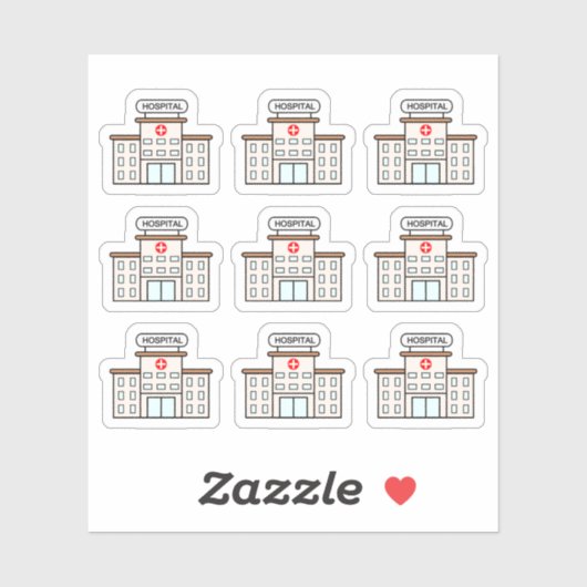 Krankenhausbesuch Erinnerung Ärztlicher Ernennungs Aufkleber (Blatt)