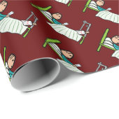 Krankenhausbett Geschenkpapier (Rolleneckpunkt)