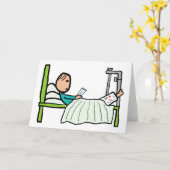 Krankenhausbett Karte (Gelbe Blume)