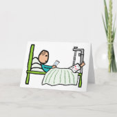 Krankenhausbett Karte (Vorderseite)