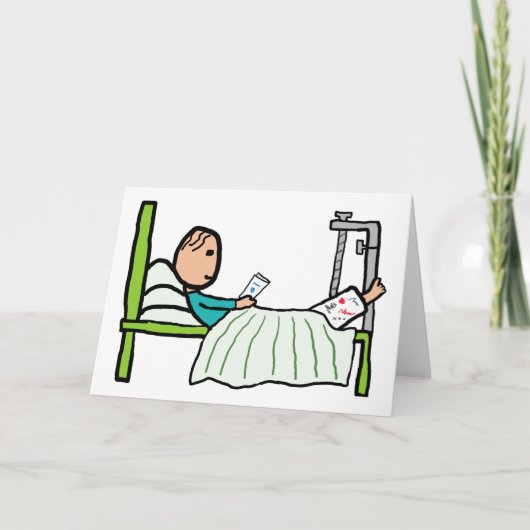 Krankenhausbett Karte (Vorderseite)