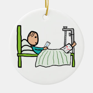 Krankenhausbett Keramik Ornament