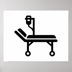 Krankenhausbett Poster