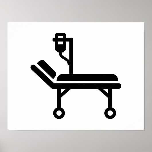 Krankenhausbett Poster (Vorne)