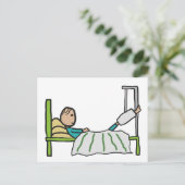 Krankenhausbett Postkarte (Stehend Vorderseite)