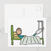Krankenhausbett Postkarte (Vorne/Hinten)