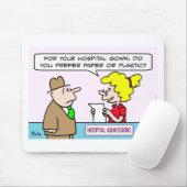 Krankenhauskleiderpapier-Plastikaufnahmen Mousepad (Mit Mouse)