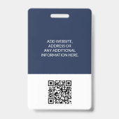 Krankenhausklinik-Arzt-Mitarbeiter-QR-Code-ID-Ausw Ausweis (Rückseite)