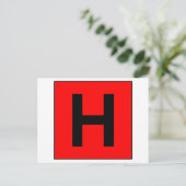 Krankenhausmarktsymbol Mediziner Postkarte (Stehend Vorderseite)