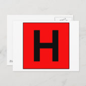 Krankenhausmarktsymbol Mediziner Postkarte (Vorne/Hinten)