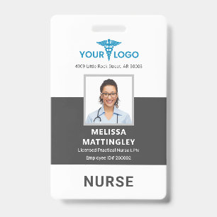 Krankenhausmitarbeiter-Logo und Foto-ID personalis Ausweis
